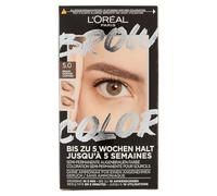 L'Oréal Paris Couleur pour sourcils pour un look éclatant et parfaitement soigné, couleur pour sourcils sans ammoniaque, jusqu'à 10 applications par paquet, marron 5.0