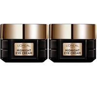 L'Oréal Paris Crème contour des yeux anti-âge pour une peau visiblement plus jeune, avec technologie de sommeil beauté et complexe antioxydant, crème pour les yeux de minuit, 15 ml (Lot de 2)
