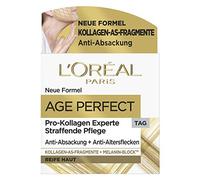 L'Oréal Paris Crème de jour au collagène, soin hydratant anti-âge pour peaux matures et plus fermes, contre les taches de vieillesse, avec peptide de collagène, crème visage Age Perfect Collagen