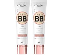 L'Oréal Paris Crème de jour teintée pour 24 h d'hydratation et un teint uniforme, Magic BB Teint Optimiseur, N°01 Very Light (très clair), 1 x 30 ml (Lot de 2)