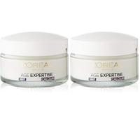 L'Oréal Paris - Crème de Nuit Anti-Âge Fortifiante - Soin Nuit Redensifiant Anti-Rides Triple Action - Enrichi en Calcium - Pour Peaux Matures - À partir de 55 ans - Age Expertise - 50 ml (Lot de 2)