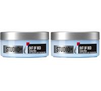 L'Oréal Paris - Crème Fibre Coiffante Fixation Forte - Effet Décoiffé - Tenue 24H - Résultat Naturel - Tous Types de Cheveux - Studio Line Out Of Bed - 150 ml (Lot de 2)