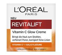 L'Oréal Paris Crème Glow pour femme : pour une peau éclatante, des pores affinés et des rides atténuées avec vitamine C et acide salicylique Revitalift Clinical, 1 x 50 ml