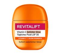 L'Oréal Paris Crème hydratante quotidienne à la vitamine C, teintée et avec SPF 30, soin hydratant quotidien pour un teint éclatant, contre les rides et les rayons UVA et UVB, Fluide léger lumineux