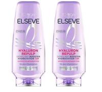 L'Oréal Paris - Démêlant Ré-Hydratant pour Cheveux Déshydratés et Fatigués - Hydratation 72H - Brillance - Souplesse - À l'Acide Hyaluronique - Elseve Hyaluron Repulp - 250 ml (Lot de 2)