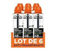 L'Oréal Paris Déodorant Shirt Protect - L'atomiseur de 200ml - Pack de 6