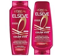 L'Oréal Paris - Duo Shampooing & Démêlant - Soin Protection Couleur Jusqu'à 10 Semaines - Tous Types de Cheveux Colorés ou Méchés - Enrichi en Pivoine et Filtre UV - Elseve Color-Vive - 400ml + 300 ml