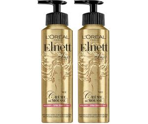 L'Oréal Paris Elnett Mousse fortifiante pour volume et tenue extra forte, protection contre la chaleur et coiffage, crème de mousse, 1 x 200 ml (Lot de 2)