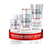 L'Oréal Paris Elseve Bond Repair Trio Réparation Cheveux Abîmés 200ml | Acide citrique, Renforce ponts internes, Sans sulfates, Pré-shampooing shampooing démêlant