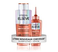 L’OREAL PARIS - Elseve Fiber Booster - Duo Anti-Chute Cheveux - Stimule la Pousse* - Augmente la Densité Capillaire - Hommes & Femmes - Shampooing Sans Sulfates + Sérum Croissance