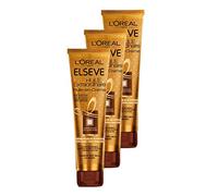 L'Oréal Paris Elsève L'Oréal Paris Huile-en-Crème de Nutrition sans Rinçage pour Cheveux Très Secs et Frisés 150 ml - Lot de 3