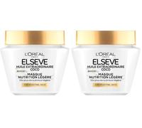 L'Oréal Paris Elseve Masque Nutrition Légère Cheveux Fins Secs 290ml (Lot de 2)