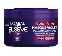 L'Oréal Paris Elseve Masque Violet Déjaunisseur Cheveux Décolorés 250ml | Pigments violets, Neutralise reflets jaunes orangés, Nourrit intensément, Gamme Color-Vive