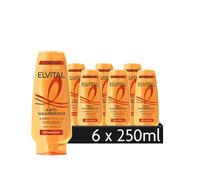 L'Oréal Paris Elvital Après-shampoing nourrissant anti-casse pour reconstruire en profondeur la structure des cheveux avec céramique de construction 6 x 250 ml