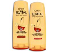 L'Oréal Paris Elvital Lot de 2 après-shampoings nourrissants anti-casse 250 ml