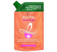 L'Oréal Paris Elvital Recharge de shampoing anti-fourchures, pour cheveux longs et rêveux, à l'huile de ricin, Dream Length, 500 ml