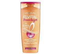 L'Oréal Paris Elvital Shampooing contre les pointes fourchues, pour cheveux longs et magnifiques, à l'huile de ricin, vitamines et protéines végétales, Dream Length Super Bau, 1 x 250 ml