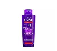 Shampooing anti-effet Loreal Paris teinté orange violet, pour cheveux colorés, blonds, décolorés ou gris, Elvive Color Vive