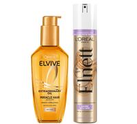 L'Oréal Paris Elvive Extraordinary Oil and Elnett Styling Bundle