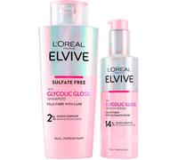 L'Oréal Paris Elvive Glycolic Gloss Shampooing Illuminant À L'Acide Glycolique 200Ml + Sérum Sans Rinçage Pour Cheveux Poreu[YS950]