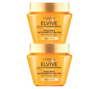 L'Oréal Paris Elvive Masque Cheveux Boucles et Secs Hydratant - Masque Capillaire Extraordinaire Amla Huile Sublime Boucles Nourrissant avec Texture Crémeuse - 2 Pots 300ml