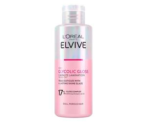 L'Oréal Paris Elvive Traitement de plastification 5 min pour cheveux ternes et poreux soyeux à l'acide glycolique sans sulfate Gloss glycolique 200 ml