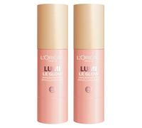 L'Oréal Paris Enlumineur Stick Lumi Le Glass Couleur Pearl Eclat Glassy Multi-Usages Visage et Corps Formule Légère et Modulable Peau Lumineuse et Radieuse - 2 Enlumineurs