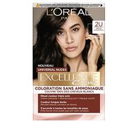 L'Oréal Paris Coloration cheveux permanente Excellence Crème Sans ammoniaque Brun Universel (2U)