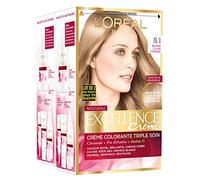 L'Oréal - Coloration permanente Excellence Triple Soin 100% couverture - Blond Clair Cendré (8.10)