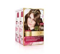L'Oréal Paris - Excellence Crème - Coloration Permanente Triple Soin 100% Couverture Cheveux Blancs - Nuance 5 Châtain Clair - Lot de 2