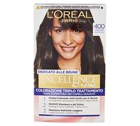 l'Oréal Paris Excellence Créme Dédié aux Brunettes Coloration Permanente, Excellente Couverture Cheveux Blancs, 400 Châtain Naturel