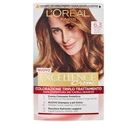 L'Oréal Paris Excellence Crèmes Teinte Colorante avec Triple Traitement Avancé Couvre les Cheveux Blancs pour un Résultat Longue Durée, 6.3 Blond Foncé Doré