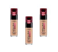 L'Oréal Paris Fond de Teint Fluide Infaillible 24h Fresh Wear - Tous Types de Peaux - 235 Miel, Lot de 3 (3 x 30 ml)