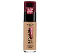 L'Oréal Paris - Fond de Teint Fluide Infaillible 24h Fresh Wear - Tous Types de Peaux - Teinte : Ambre doré (290) - 30 ml