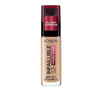 L'Oréal Paris - Fond de Teint Fluide Infaillible 32h Fresh Wear - Tous Types de Peau - 125D Naturel Rose