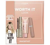 L'Oréal Paris Germany's Next Topmodel Kit de maquillage Worth It Look avec mascara panoramique, illuminateur Lumi Glotion et rouge à lèvres Infaillible Matte Resistance Nude