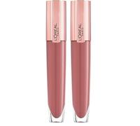 L'Oréal Paris - Gloss à Lèvres Effet Repulpant & Hydratant - Enrichi en Acide Hyaluronique - Plump à Lèvres Brilliant Signature - Teinte : 404 I Assert (Lot de 2)