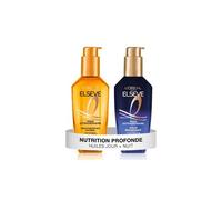 Huile capillaire - L'ORÉAL PARIS - Huile Extraordinaire Duo Jour & Nuit - Nutrition +65% - Anti-frisottis 96h - Protection 230°C