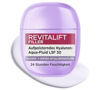 L'Oréal Paris Hyaluron Aqua-Fluid SPF 30, repulpant et protecteur, 40 ml | Acide hyaluronique + niacinamide, pour 24 heures. Hydratant et teint éclatant, crème de jour anti-âge, Revitalift Filler