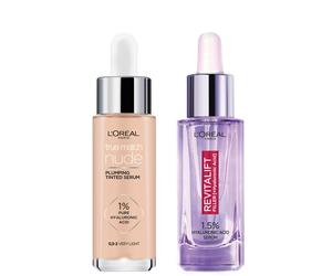 L'Oreal Paris Hyaluronic Acid Revitalift Filler Serum and True Match Tinted Serum Duo (Various Shades) - 0.5-2 Very Light