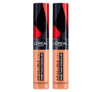 L'Oréal Paris Infaillible Correcteur Liquide Visage More Than Concealer Formule Waterproof Action Couverture Longue Tenue 24h Effet Naturel Anti-Cernes Imperfections Couleur 328 Linen - 2 Flacons 11