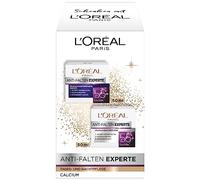 L'Oréal Paris Kit de Soin Hydratant Anti-Âge Crème de Jour & Nuit pour Réduction des Rides Expert Anti-rides 55+ 2 x 50 ml