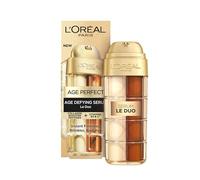 L'Oréal Paris Le Duo Serum Anti Rides 2en1 Visage Formule Booster de Collagène pour Tous Types de Peaux Double Action Raffermissante et Illuminatrice Avec Collagène Vitamines B3 et C - Flacon de 30ml