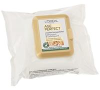 L'Oréal Paris - Lingettes Démaquillantes Visage & Yeux - Défroissantes & Défatiguantes - Enrichies en Pro-Calcium & Huile d'Amande Douce - Peaux Matures - Age Perfect - Pack de 25