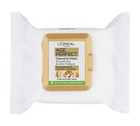 L'Oreal Paris Lingettes nettoyantes lissantes pour le visage Age Perfect pour peaux matures x25 (le paquet peut varier)