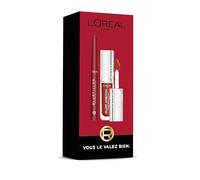 L'Oréal Paris - Lip Kit - Crayon Contour des Lèvres Blurfiller & Huile à Lèvres Plump Ambition - Effet Flouté & Repulpant - Teinte : Bordeaux Bisous + Wine O'Clock
