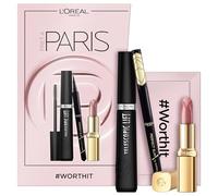 L'Oréal Paris Look Kit pour des looks glamour : avec mascara télescopique Lift noir, Infaillible Matte Resistance 420 Le Rouge Paris et Super Liner Perfect Slim noir, 3 pièces