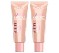 L'Oréal Paris Lumi Glotion Illuminateur Liquide Visage et Corps pour la Peau avec Brillance Naturelle Teinte 902 Light Glow - 2 Flacons de 40 ml