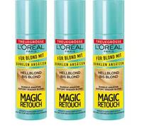 L'Oréal Paris Magic Retouch Lot de 3 sprays de retouche pour racines foncées Blond clair à blond 90 ml
