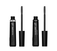 L'Oréal Paris - Mascara Volume et Longueur +5mm - Sans Paquet - Infusé aux Céramides - Telescopic Lift - Noir - Lot de 2